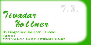 tivadar wollner business card